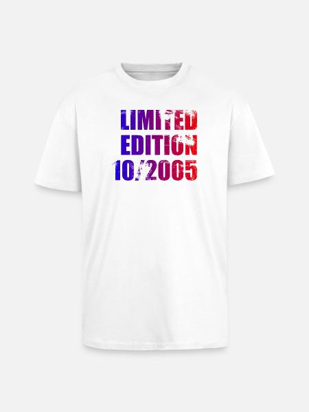20e anniversaire Edition Limitée 10/2005 - T-shirt unisexe oversize épais - blanc