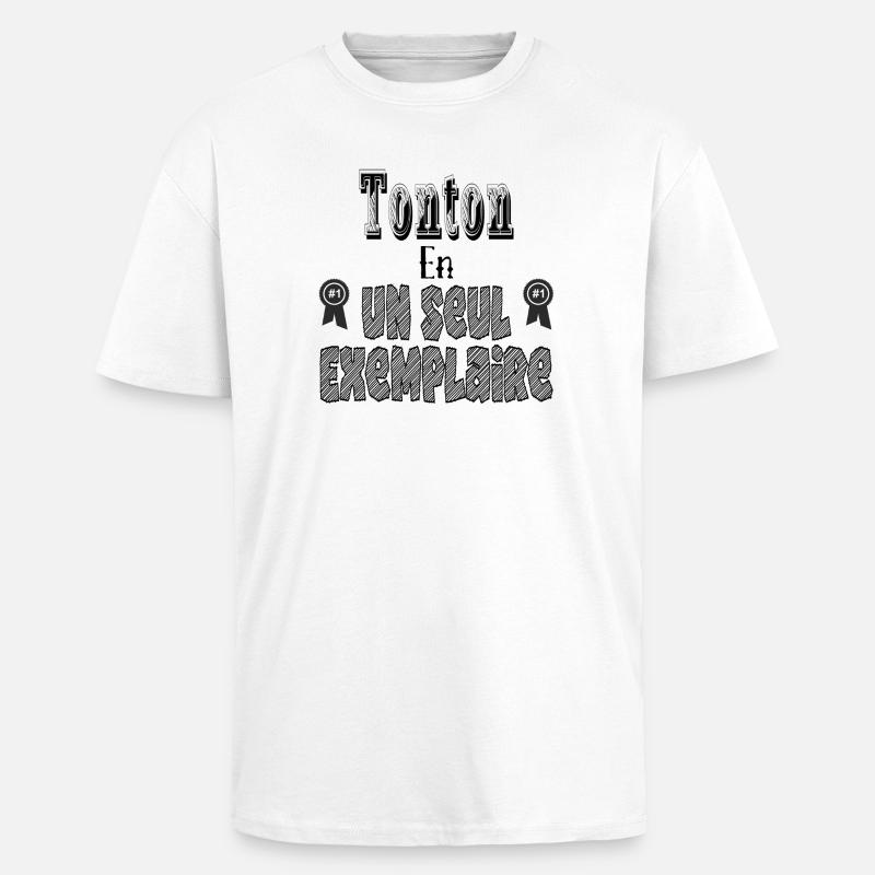 Tonton in einem Exemplar - Oversized Heavyweight Unisex T-Shirt - Weiß
