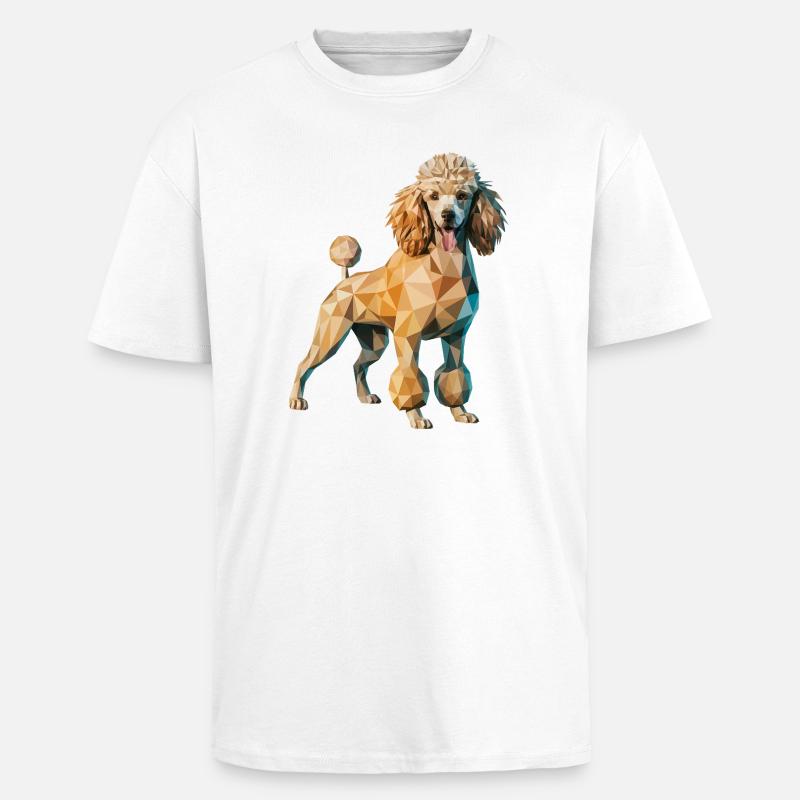 Pudel - Cooles Low Poly Logo - Oversized Heavyweight Unisex T-Shirt - Weiß