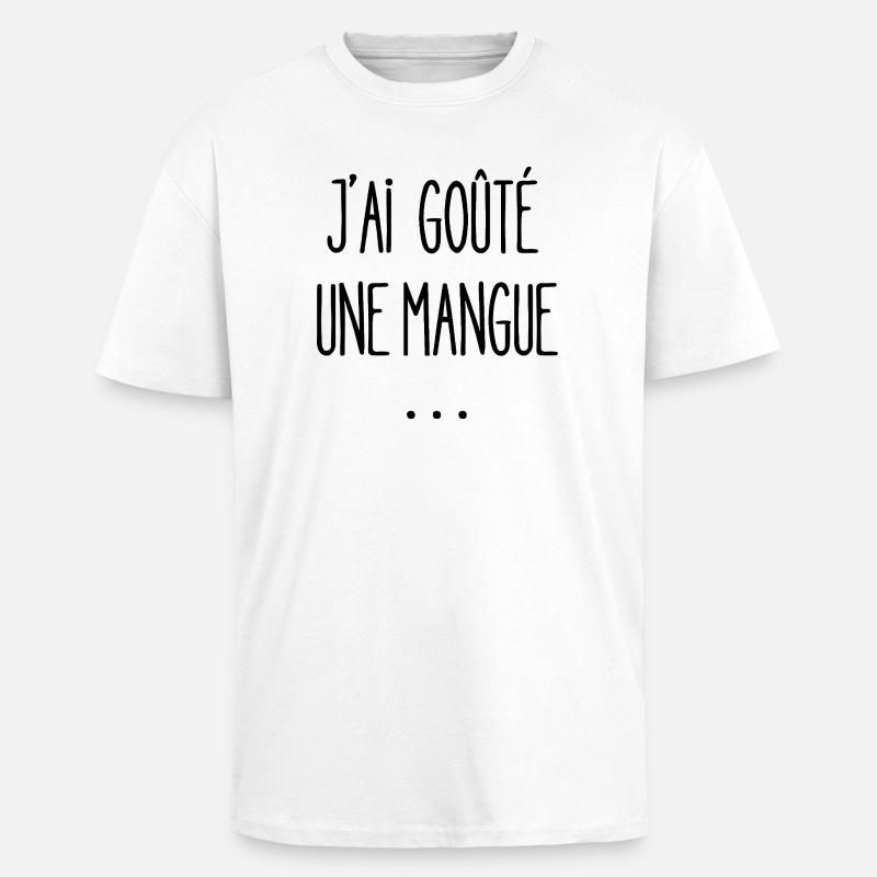 Ich habe eine Mango probiert - Oversized Heavyweight Unisex T-Shirt - Weiß