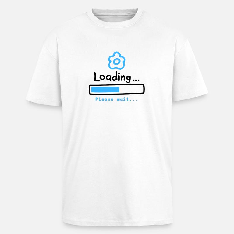 Blue Bloom Loading Icon - Unisex Oversized Heavyweight T-shirt - white