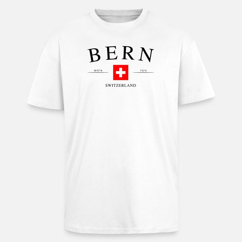 Bern Schweiz – Urlaub Souvenir & Geschenk - Oversized Heavyweight Unisex T-Shirt - Weiß