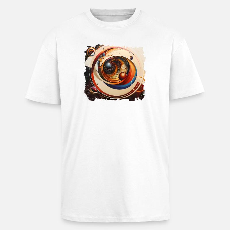 Vortex Raumring Kosmos - Oversized Heavyweight Unisex T-Shirt - Weiß