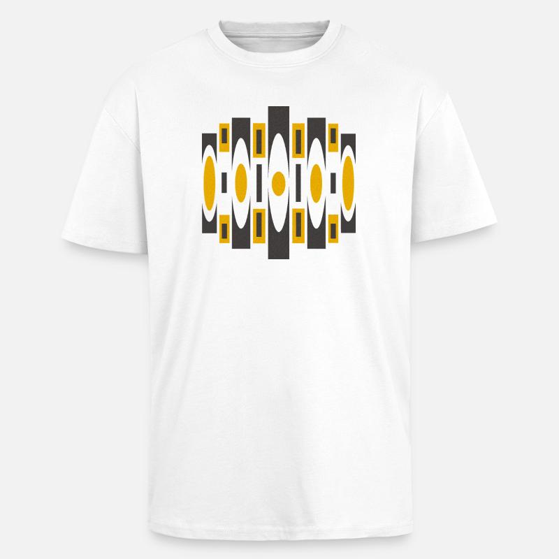 Psychedelic pattern by Cean - Unisex Oversized Heavyweight T-shirt - white