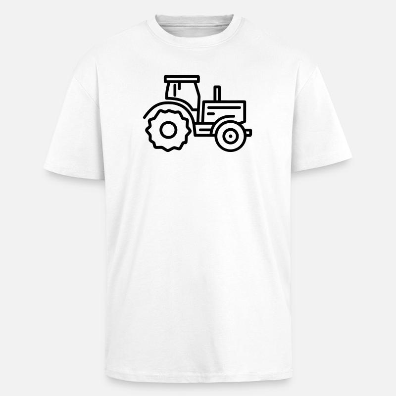 Traktor - Oversized Heavyweight Unisex T-Shirt - Weiß