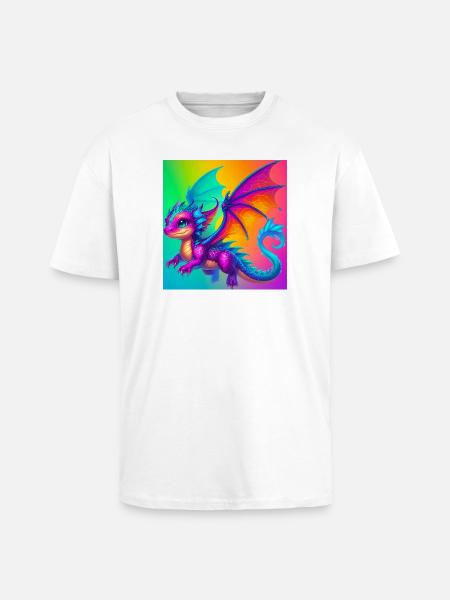 dragon - Unisex Oversized Heavyweight T-shirt - white
