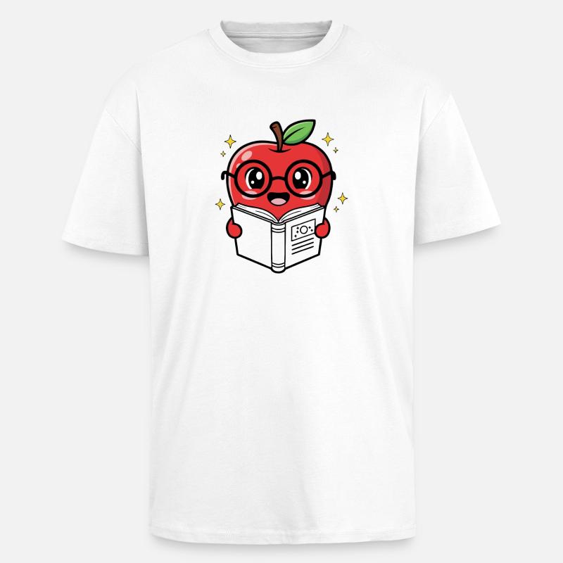 Fruit Cartoon Learning and Reading - Oversized Heavyweight Unisex T-Shirt - Weiß