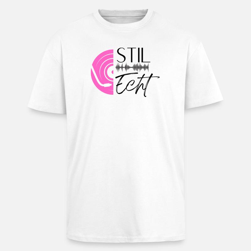 StyleReal BaseLogo - T-shirt unisexe oversize épais - blanc