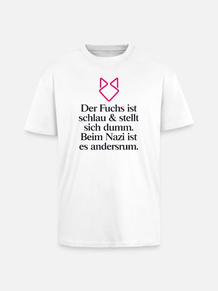 Gegen Rechts - Oversized Heavyweight Unisex T-Shirt - Weiß