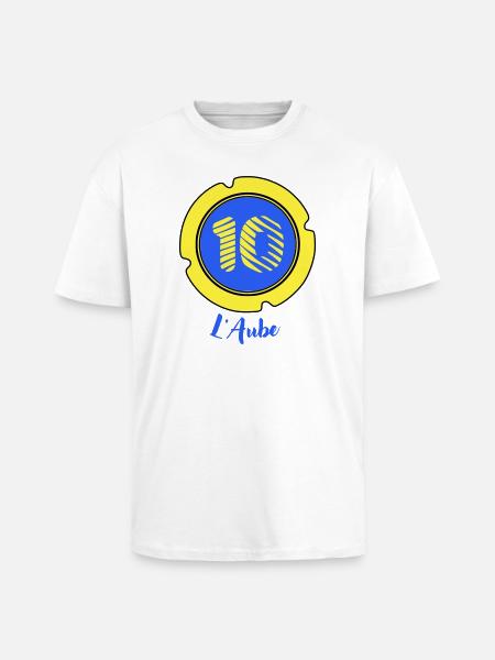 Logo of the Aube department 10 - Unisex Oversized Heavyweight T-shirt - white