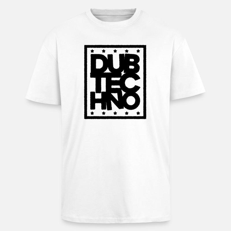 Dub Techno Dark Edition - Oversized Heavyweight Unisex T-Shirt - Weiß