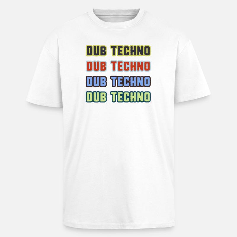 Dub Techno Kaleidoskop - Oversized Heavyweight Unisex T-Shirt - Weiß