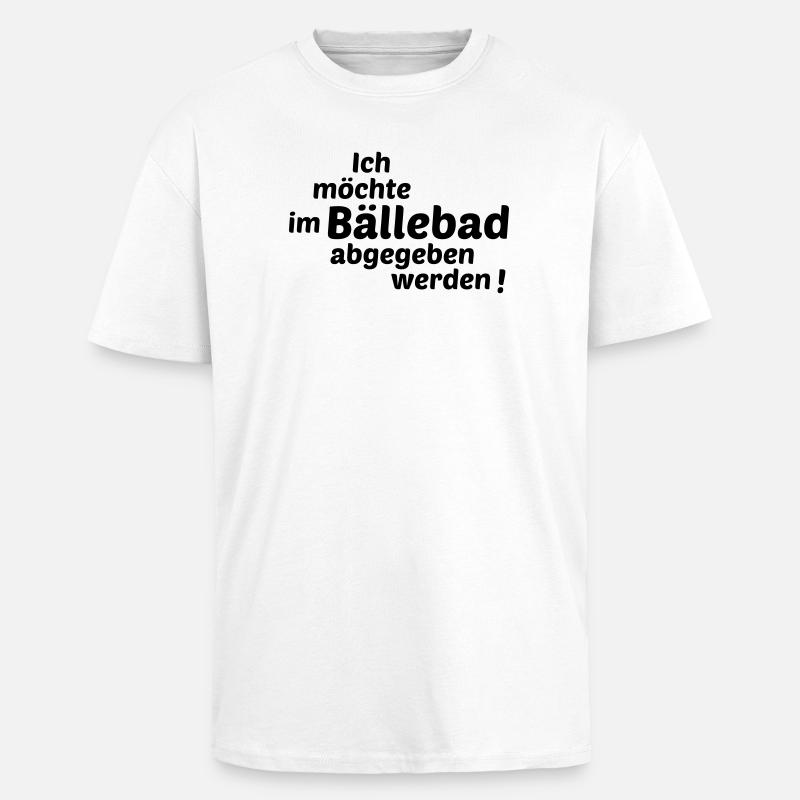 Baellebad - T-shirt unisexe oversize épais - blanc