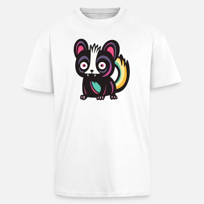 Stinktier Halloween Comic Lustig - Oversized Heavyweight Unisex T-Shirt - Weiß