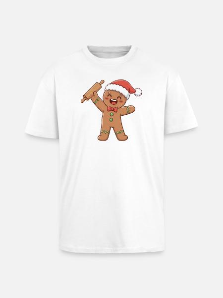 Christmas Baking Art Baker - Unisex Oversized Heavyweight T-shirt - white