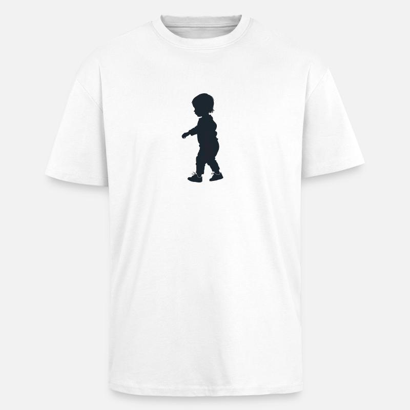 Bébé - Logo Cool Silhouette - T-shirt unisexe oversize épais - blanc