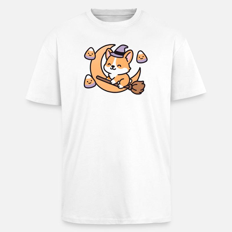 Zauberfuchs auf dem Mond - Oversized Heavyweight Unisex T-Shirt - Weiß