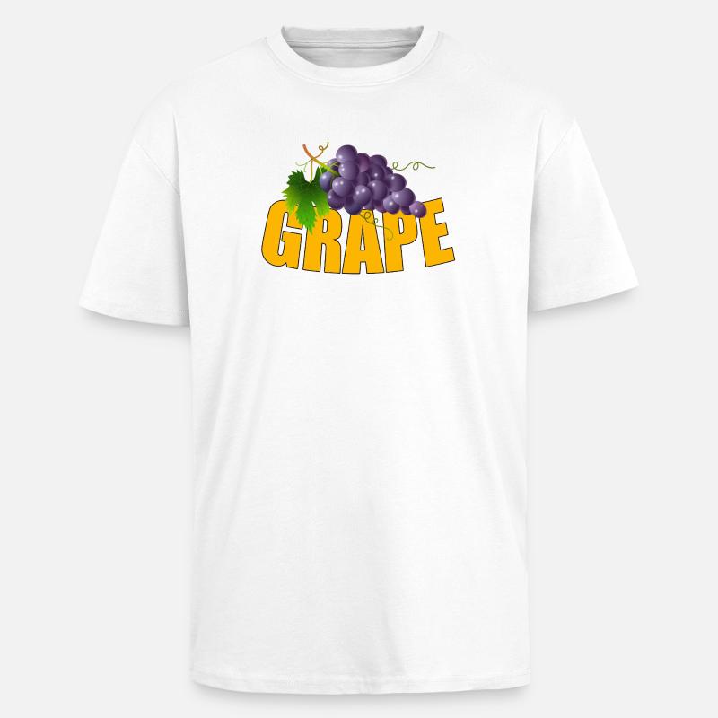GRAPE - Oversized Heavyweight Unisex T-Shirt - Weiß