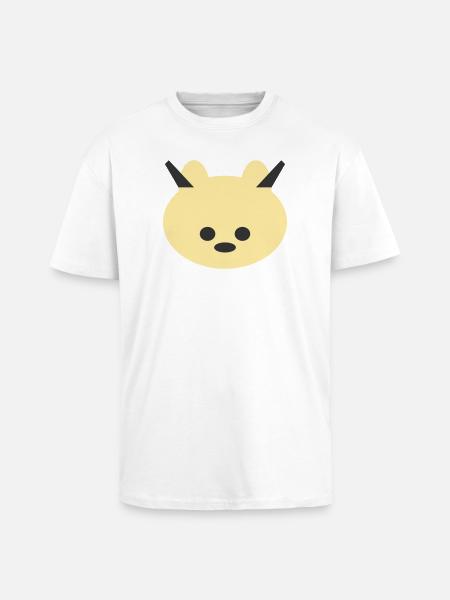 Horned Bear Cuddly Icon - Unisex Oversized Heavyweight T-shirt - white
