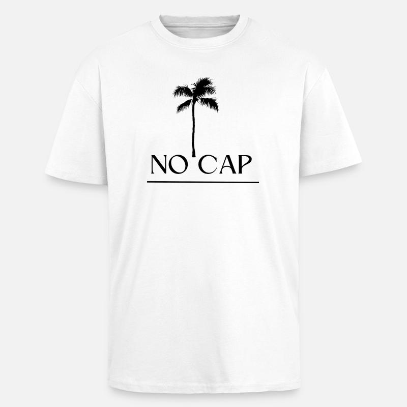 Pas de conception de capuchon - T-shirt unisexe oversize épais - blanc