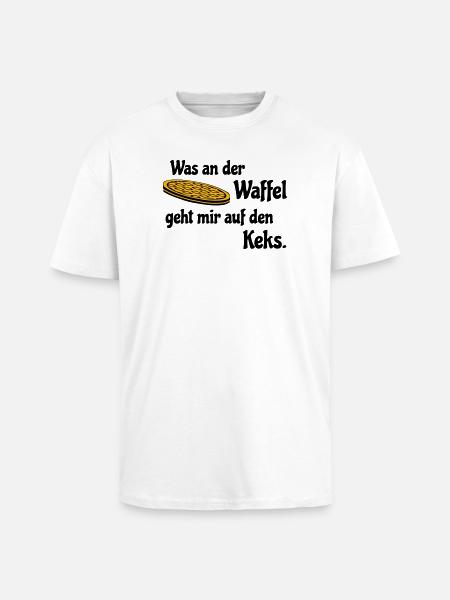 Waffel auf Keks - Oversized Heavyweight Unisex T-Shirt - Weiß