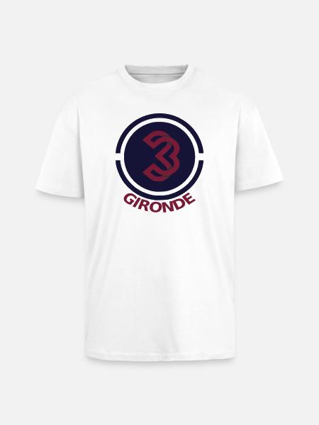 Circular emblem Gironde 33 - Unisex Oversized Heavyweight T-shirt - white