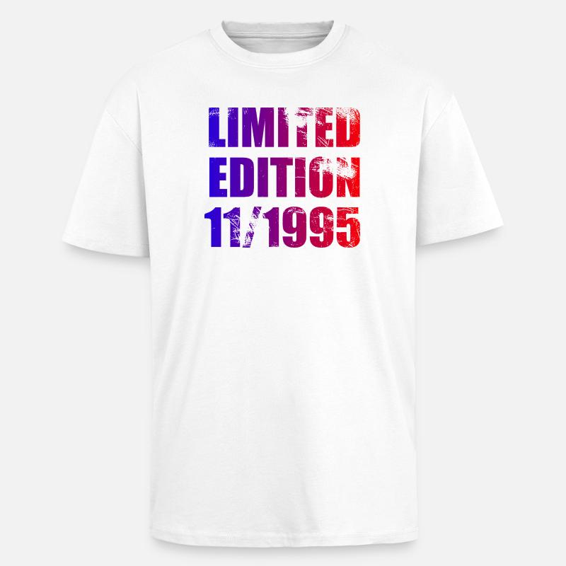 30e anniversaire Edition limitée 11/1995 - T-shirt unisexe oversize épais - blanc
