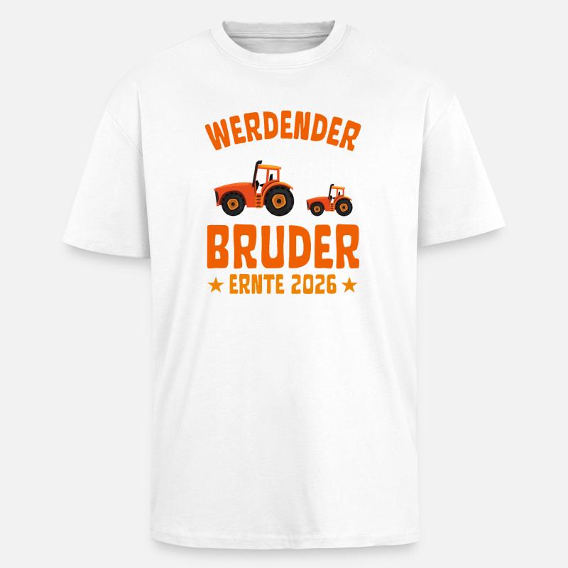 Werdender BRUDER Ernte 2026 Traktor - Oversized Heavyweight Unisex T-Shirt - Weiß