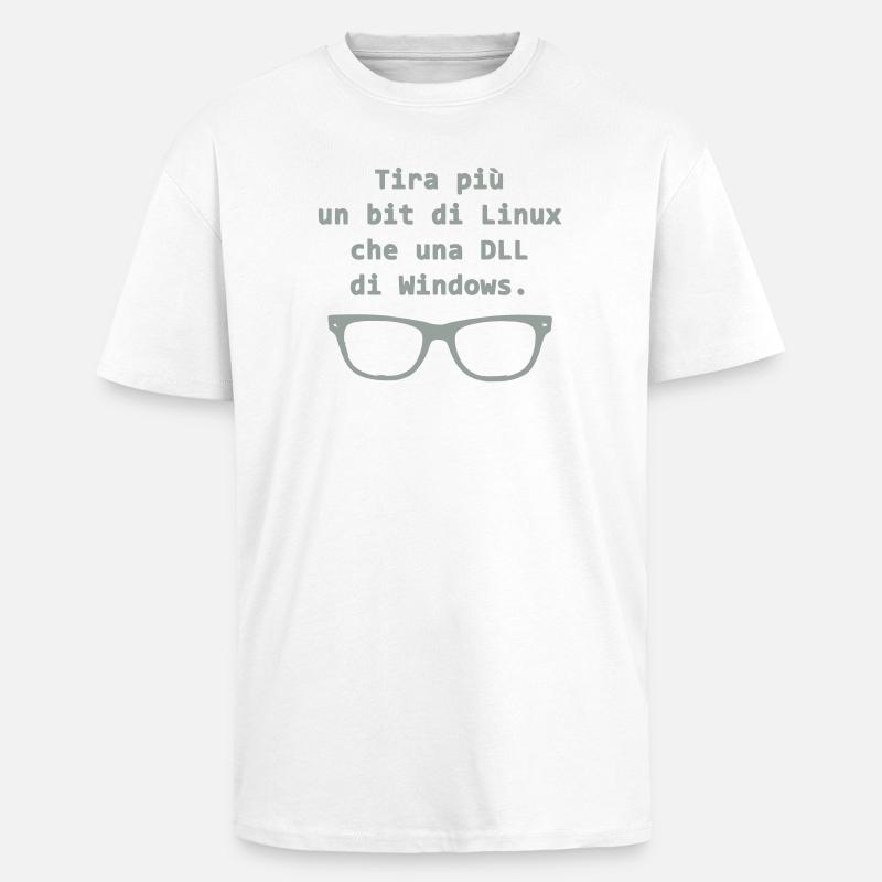 Linux - Unisex Oversized Heavyweight T-shirt - white