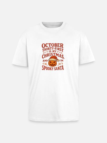 Halloween - Pumpkin - October 31 - Unisex Oversized Heavyweight T-shirt - white