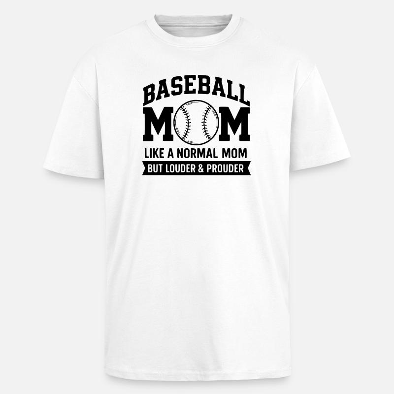 Stolze Baseball-Mutter Zitat Baseball-Mutter - Oversized Heavyweight Unisex T-Shirt - Weiß