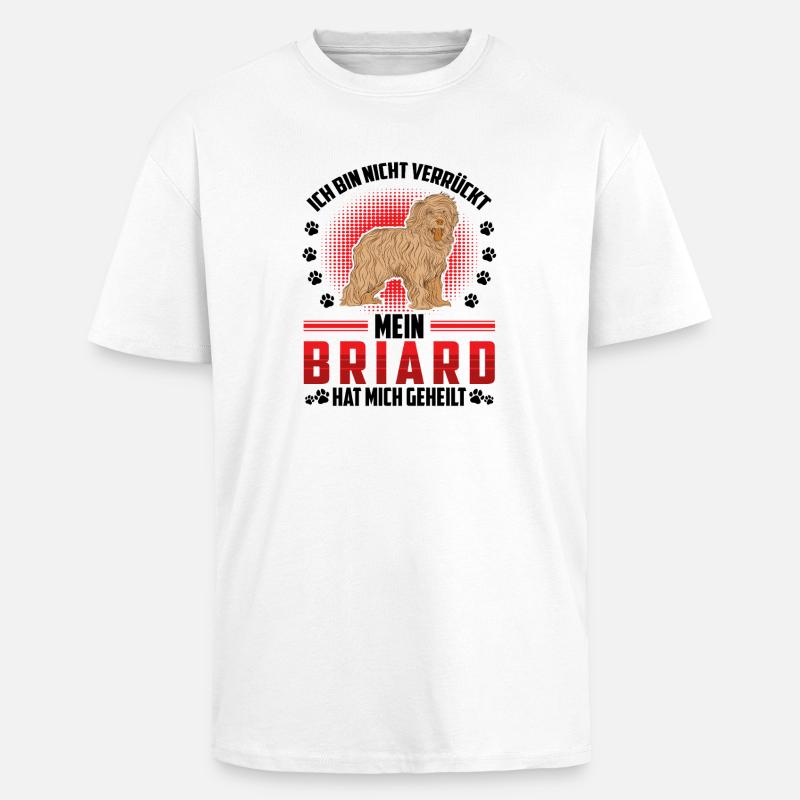Briard heilt mich Berger de Brie - Oversized Heavyweight Unisex T-Shirt - Weiß