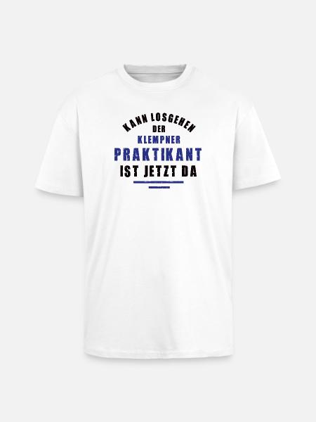 Intern Plumber Internship Plumbing Thank You - Unisex Oversized Heavyweight T-shirt - white