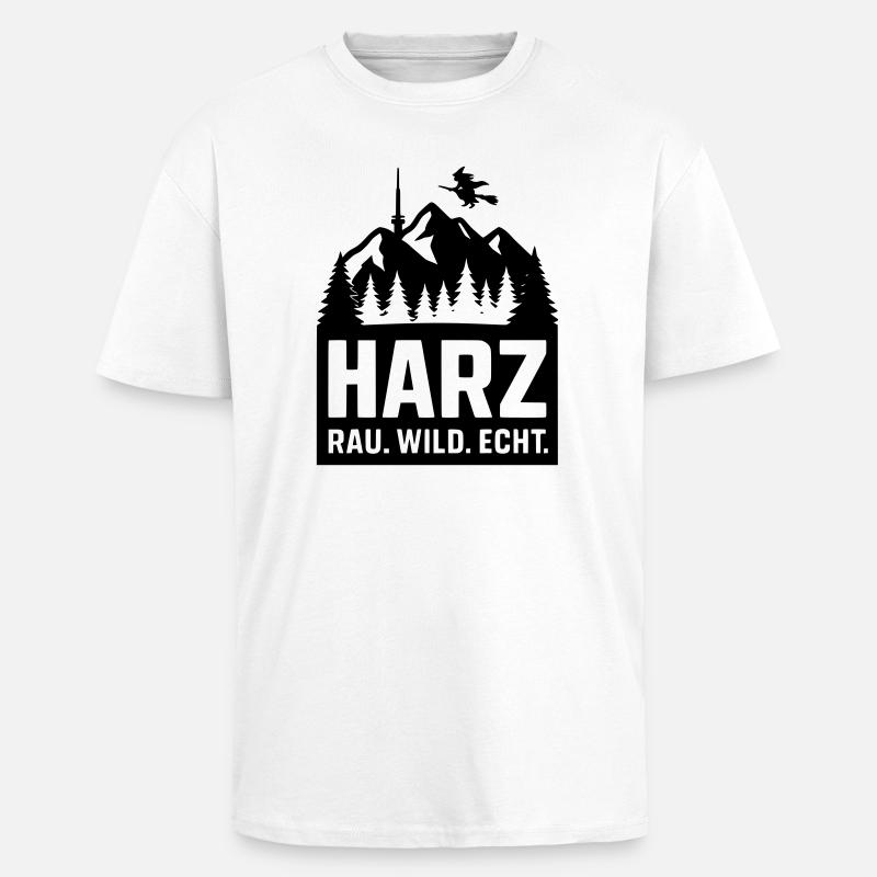 harz wild rau echt - Oversized Heavyweight Unisex T-Shirt - Weiß