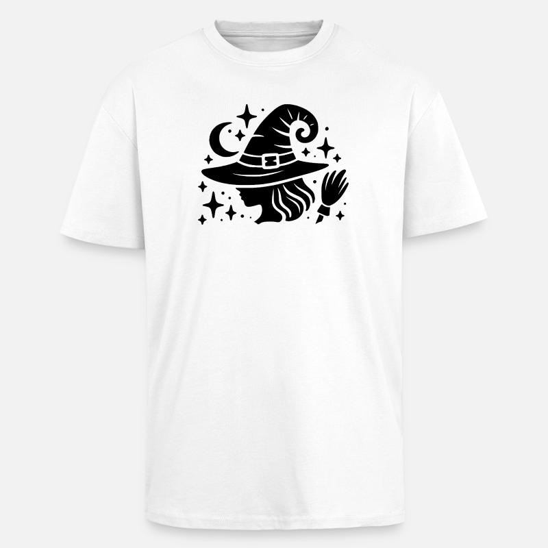 Conception de sorcière - T-shirt unisexe oversize épais - blanc