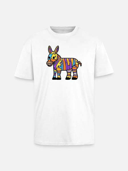 Donkey Halloween Zombie - Unisex Oversized Heavyweight T-shirt - white