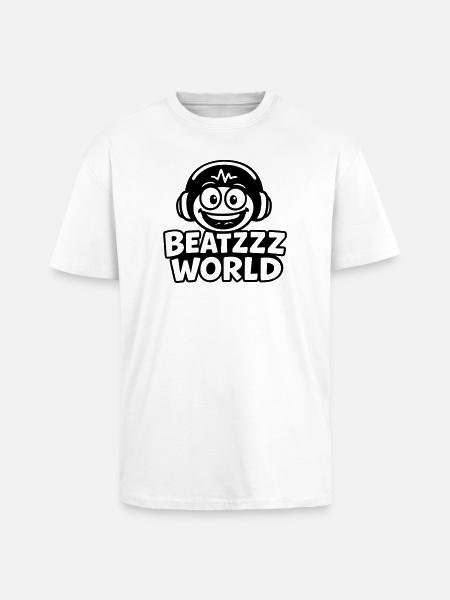 Beatzzz World - Oversized Heavyweight Unisex T-Shirt - Weiß