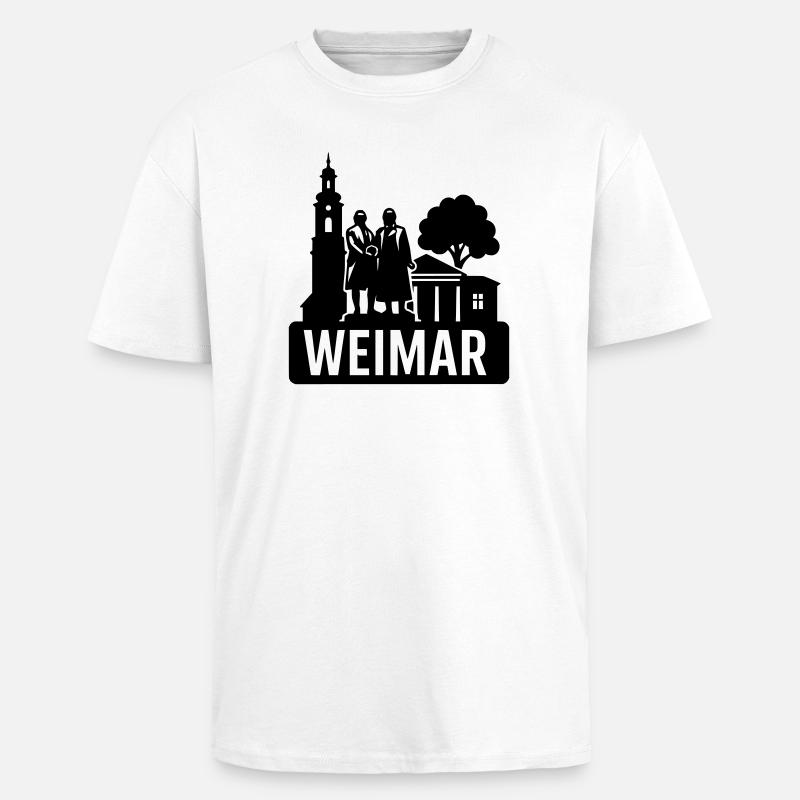 Weimar, Thuringia - Unisex Oversized Heavyweight T-shirt - white