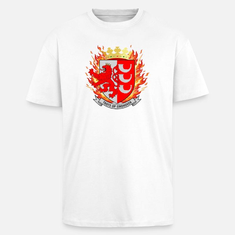 Stolz auf Eindhoven Emblem - Oversized Heavyweight Unisex T-Shirt - Weiß