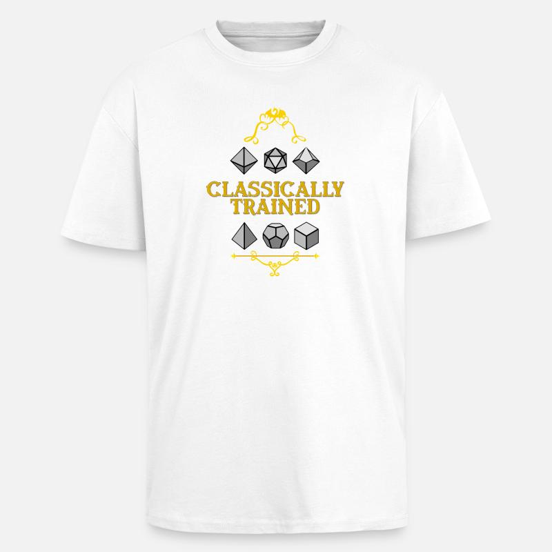 Classically Trained Dice Mastery - Unisex Oversized Heavyweight T-shirt - white