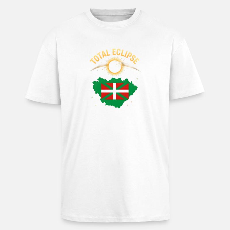 Total Solar Eclipse Bilbao 2026 - Unisex Oversized Heavyweight T-shirt - white
