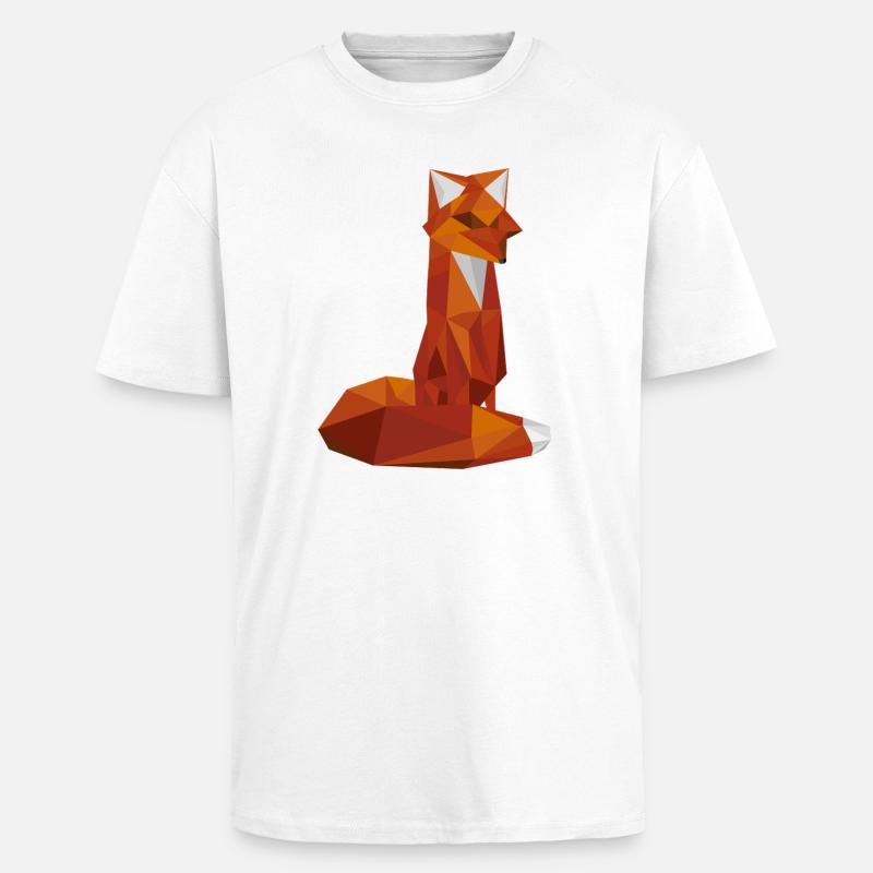fox - Unisex Oversized Heavyweight T-shirt - white