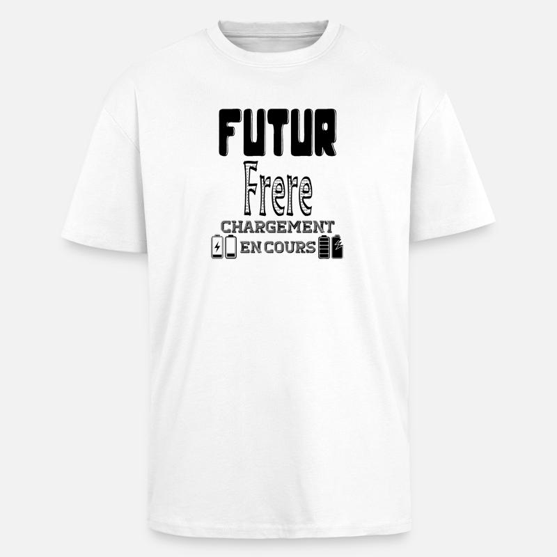 Future Brother Loading In Progress - Unisex Oversized Heavyweight T-shirt - white