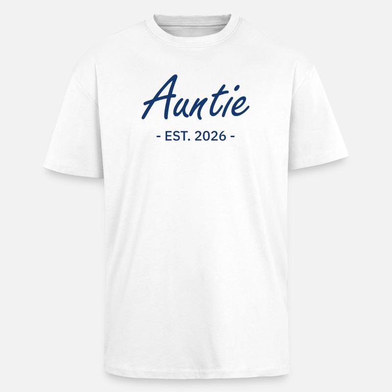 Auntie Script ist 2026 - Oversized Heavyweight Unisex T-Shirt - Weiß