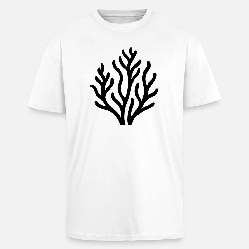 algue - T-shirt unisexe oversize épais - blanc