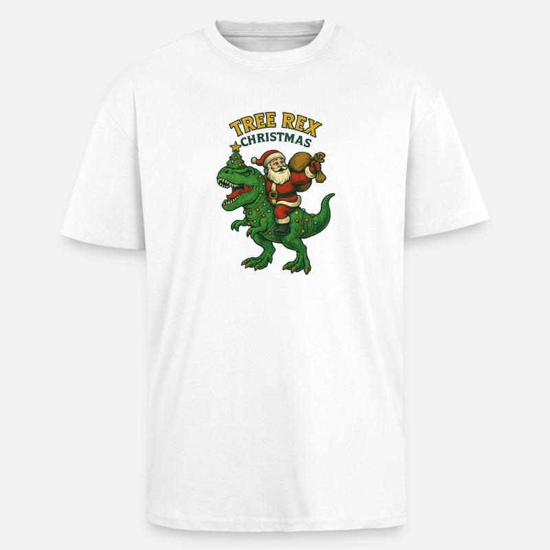 Noël – Tree Rex Weihnachten - Oversized Heavyweight Unisex T-Shirt - Weiß
