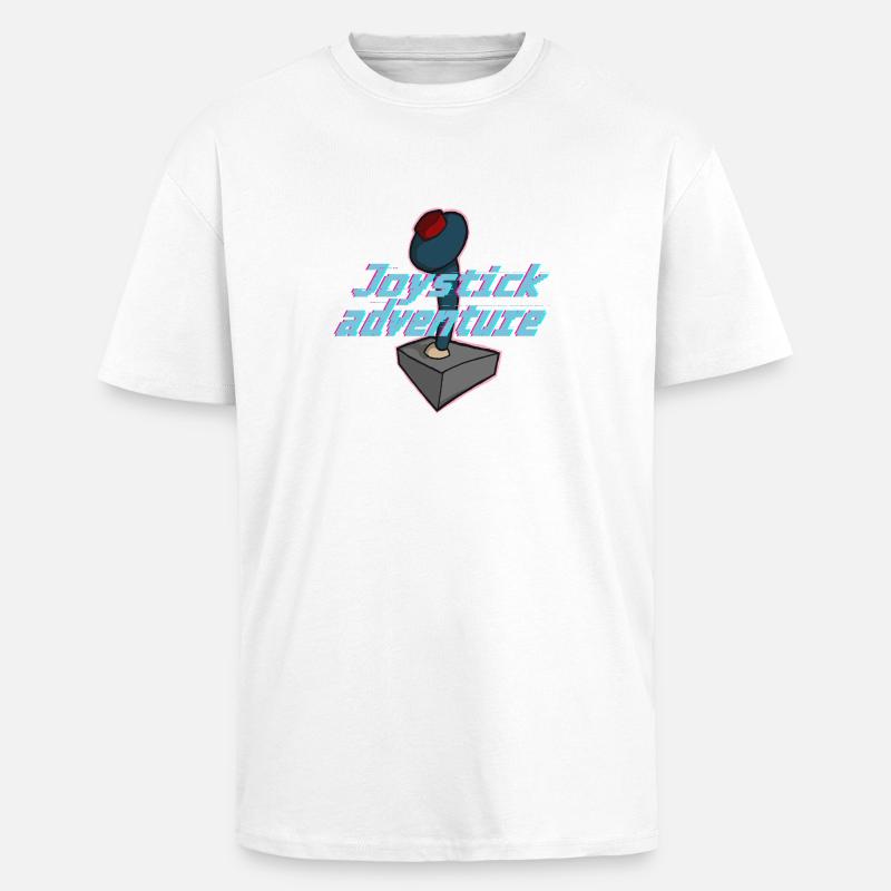 Bug de jeu d’aventure néon - T-shirt unisexe oversize épais - blanc