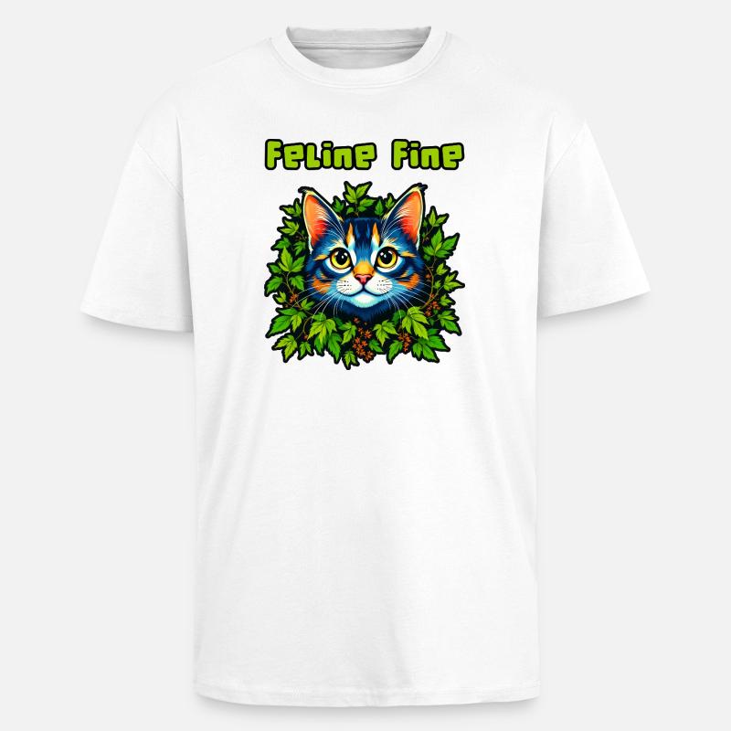 Katze fein #1 - Oversized Heavyweight Unisex T-Shirt - Weiß
