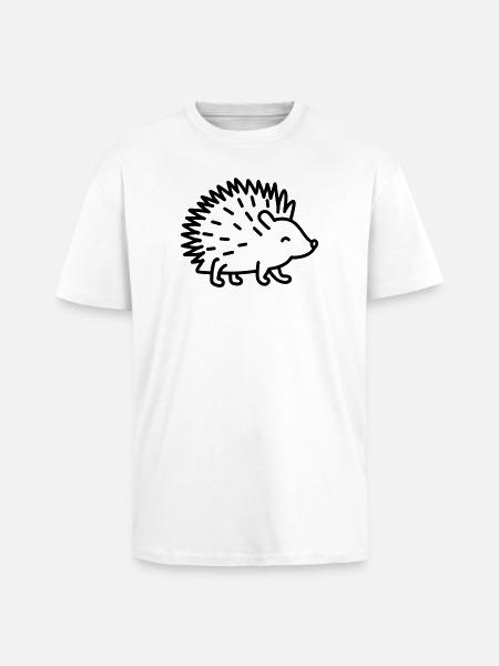 Stachelschwein - Oversized Heavyweight Unisex T-Shirt - Weiß