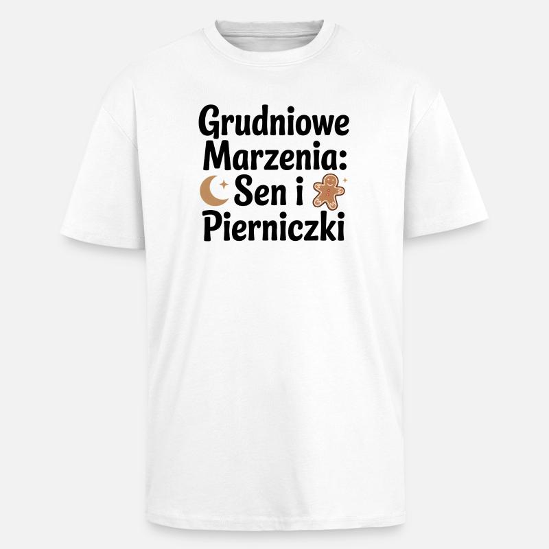 Dezemberträume: Schlaf und Lebkuchen - Oversized Heavyweight Unisex T-Shirt - Weiß